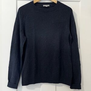 Men’s 100% Wool Crewneck Speckled Blue COS Sweater Small